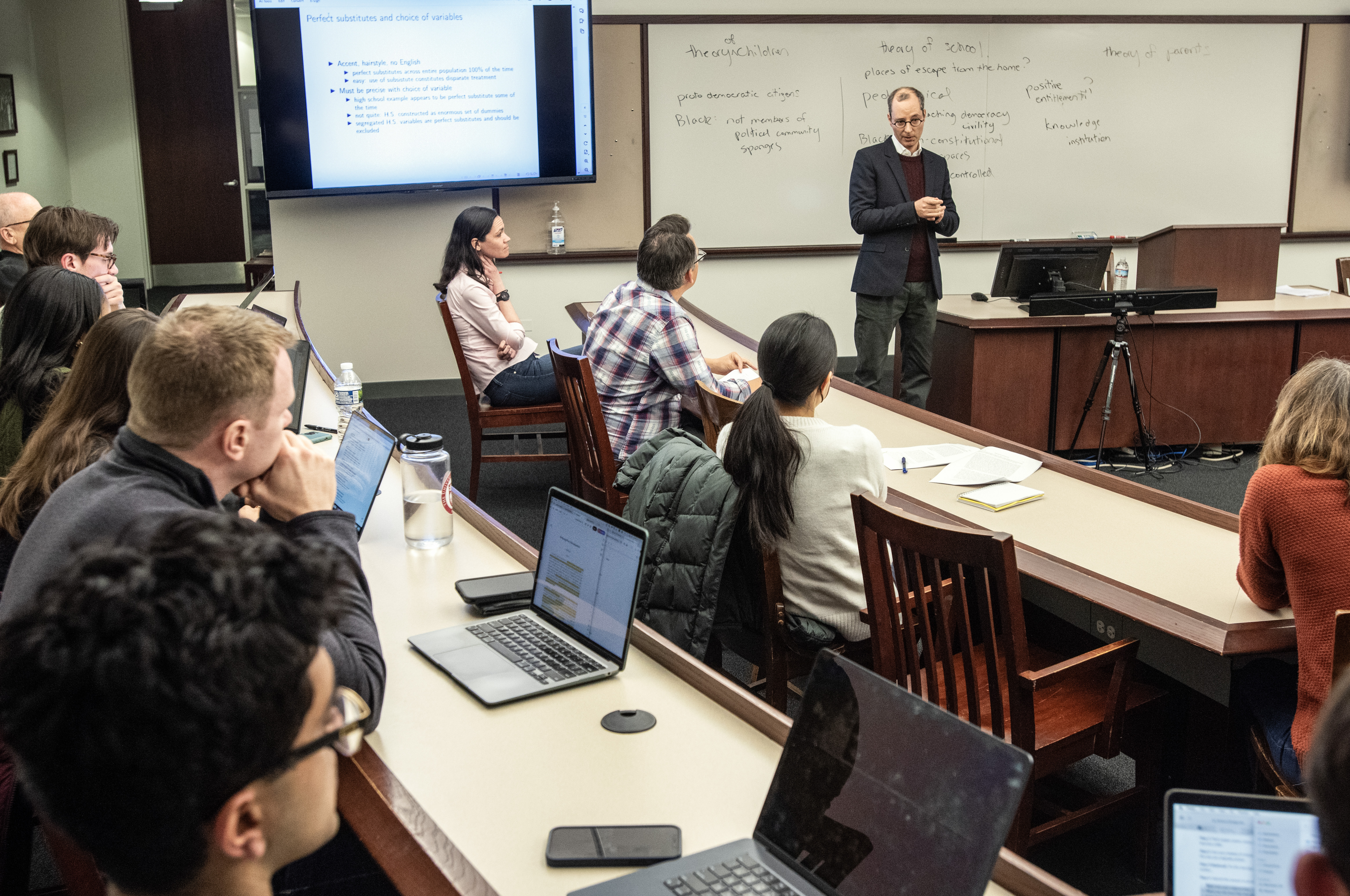 Frank Fagan presenting at the Law and Economics workshop in 2023