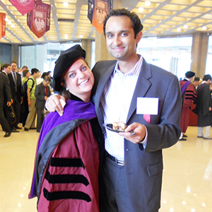 Nik and Molly pose at a 2010 graduation event.