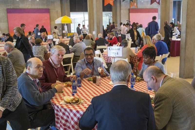 Members of the Class of 1984 enjoyed a picnic lunch in the Green Lounge.