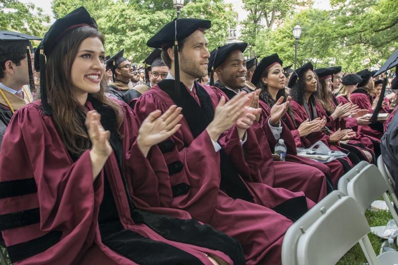 The JD Class of 2015 on the Main Quad for the University Convocation.