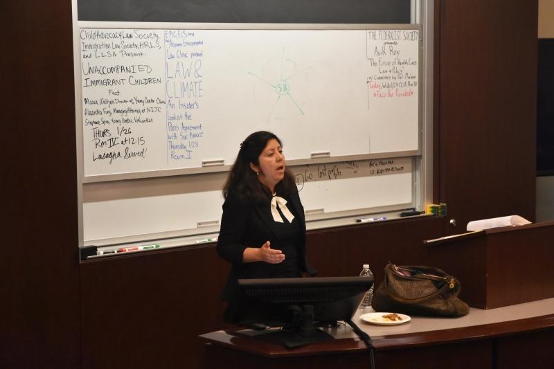 When Punishment Leads to Exile: The Consequences of the U.S. Criminal Justice System on Non-Citizens: Claudia Valenzuela, Director of Detention Services at the National Immigrant Justice Center (NIJC), spoke about the intersection of the criminal justice and immigration systems.