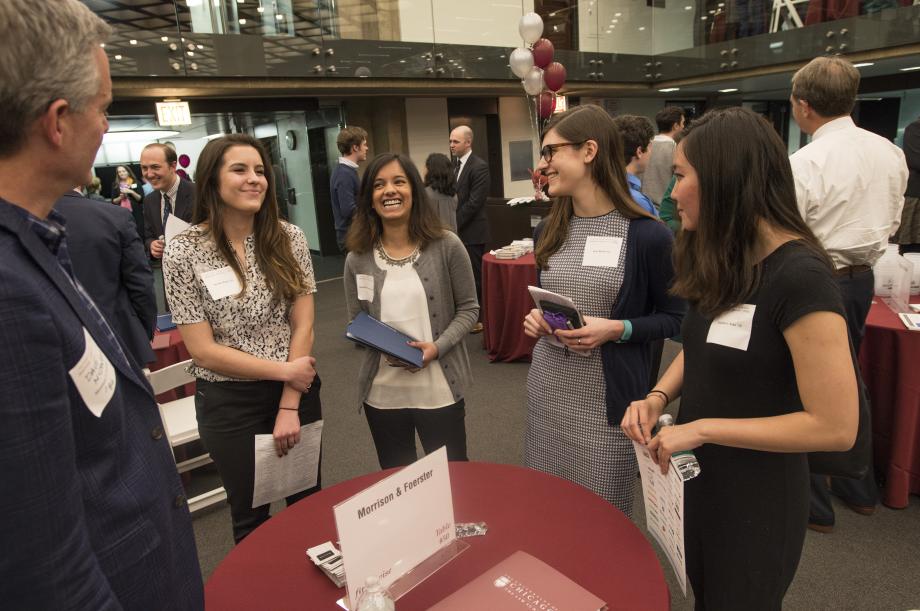 In the spring, 1L students interacted with lawyers at the annual firm●wise event. In the spring, 1L students interacted with lawyers at the annual firm●wise event.