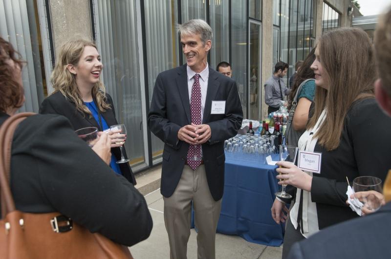 Clinical Professor Jeff Leslie, Director of Clinical and Experiential Learning, also got to know new students.