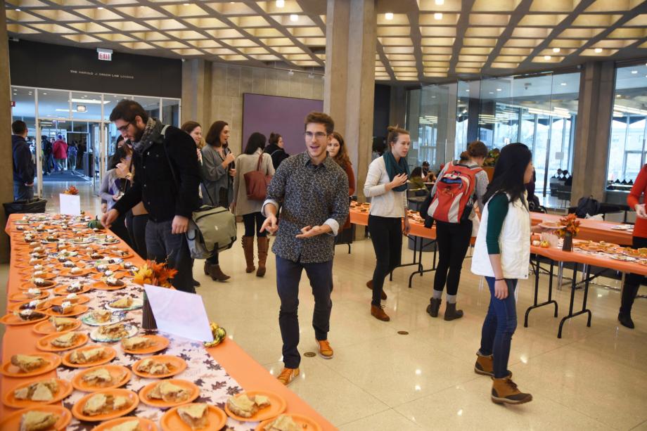 The celebration and sweets were a welcome break for students studying for exams.
