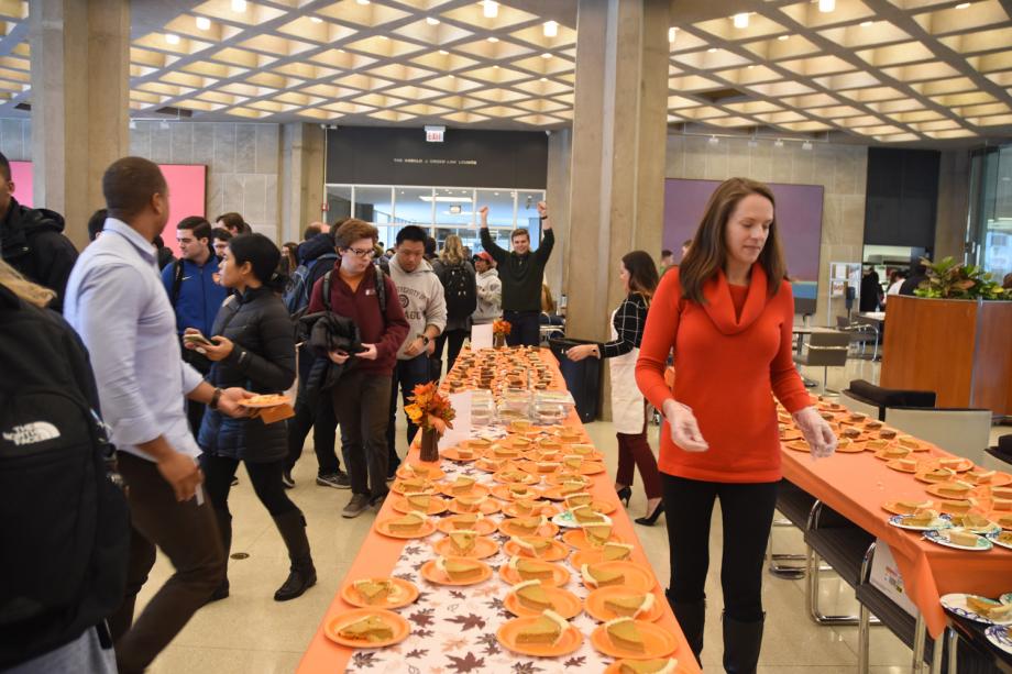 Many students reacted to the pie with a great deal of enthusiasm.