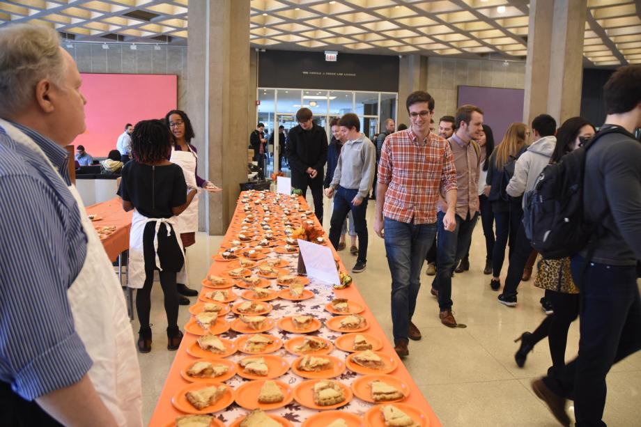 Some students took a moment to decide which flavor they wanted.