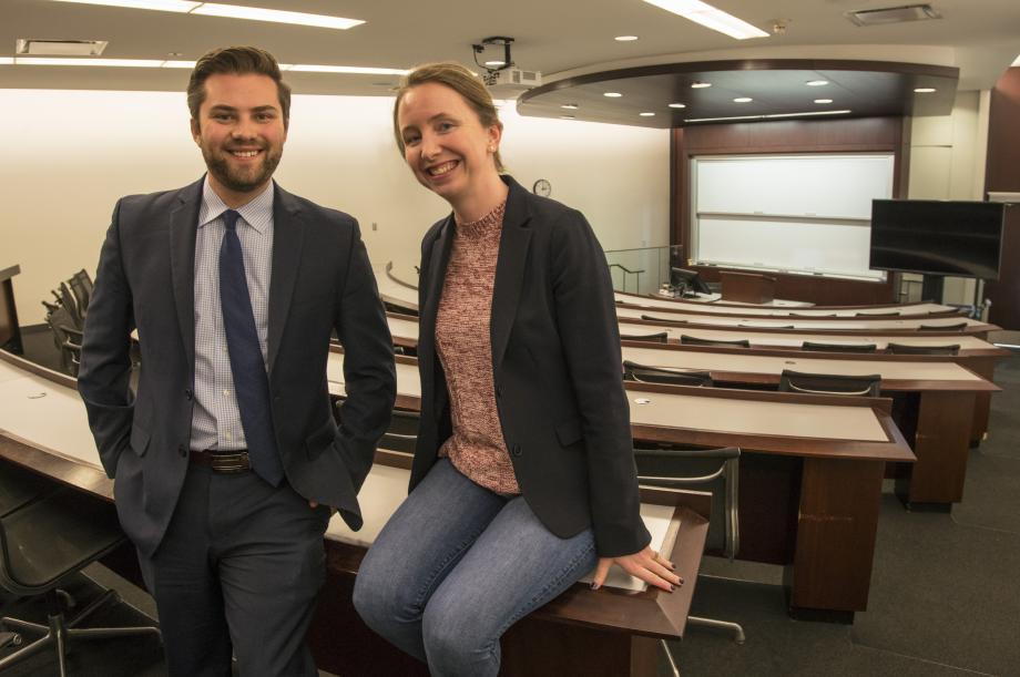 Andrew Hosea, '18, and Roisin Duffy-Gideon, '18 