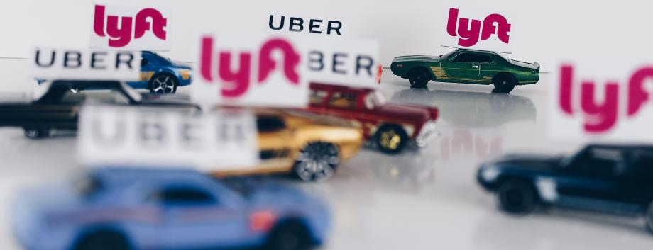 Uber and Lyft stock image