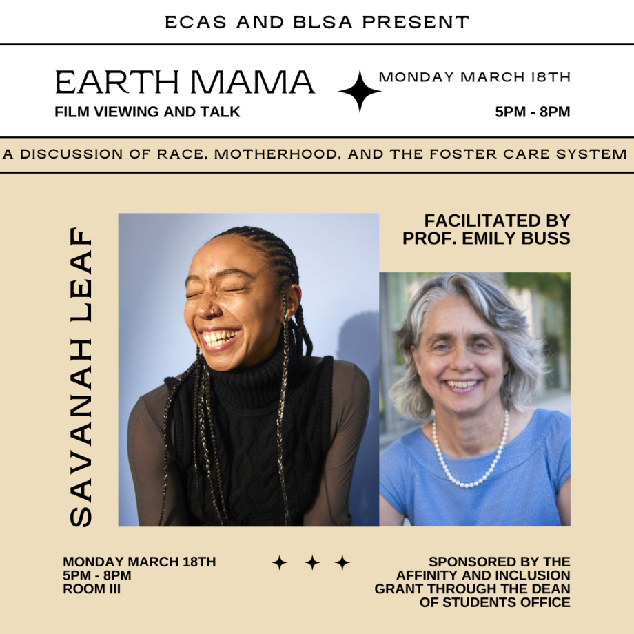 Earth Mama film viewing poster and event details