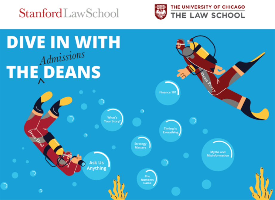 Dive in with the Admissions Deans logo