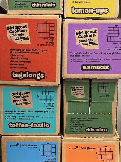 Girl Scout Cookie boxes