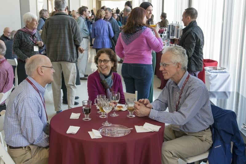 Alumni enjoyed breakfast together inside the Law School. 