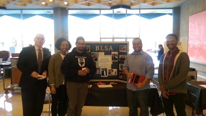 Professor Saul Levmore stopped by the BLSA table at Coffee Mess.