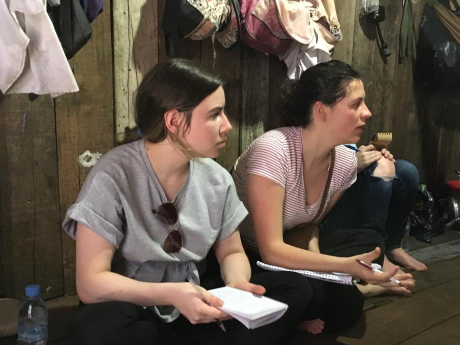 Alexa Rollins, '20, and Marie Umbach, LLM '19, in Cambodia.