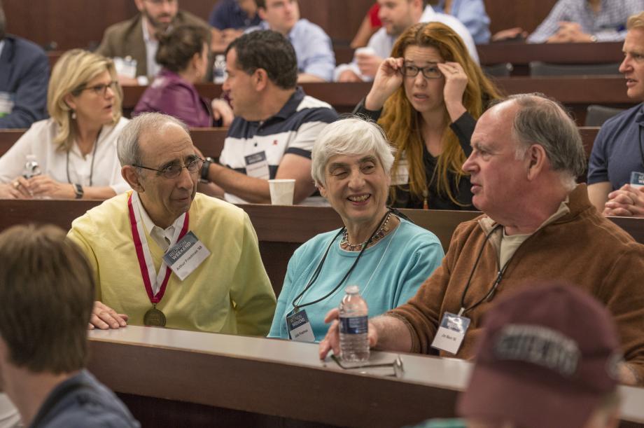 Alumni had the chance to attend a Faculty Masterclass with either Tom Ginsburg, Leo Spitz Professor of International Law and Ludwig Hilde Wolf Research Scholar, or Geoffrey Stone, ’71, Edward H. Levi Distinguished Service Professor of Law.