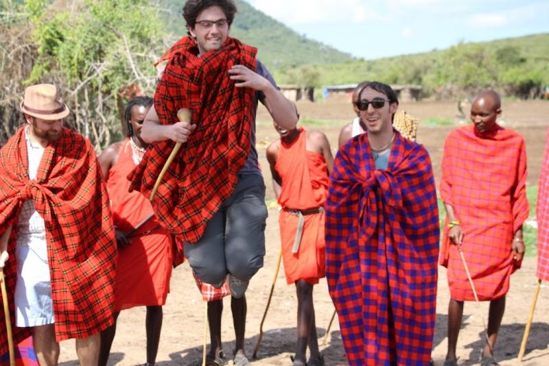 Students met with the Maasai people.