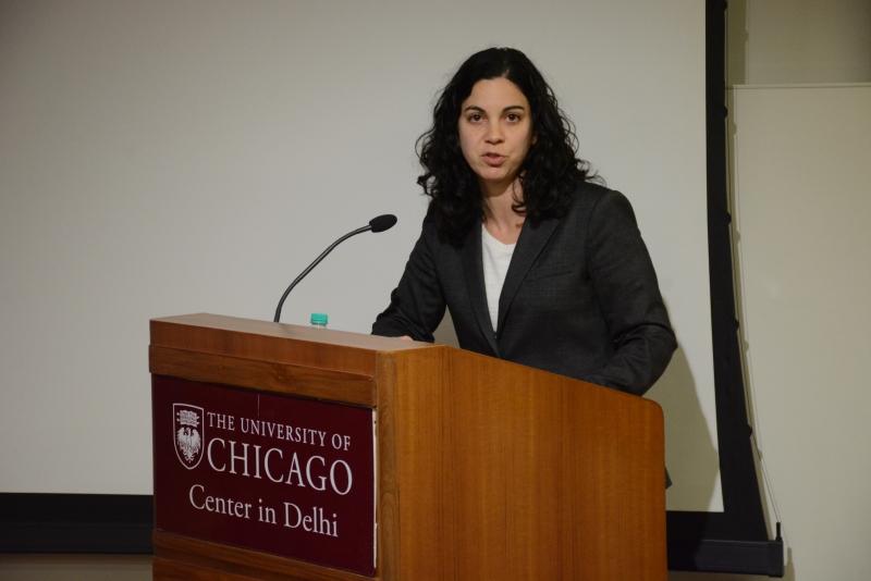 Laura Weinrib, Assistant Professor of Law and the Herbert and Marjorie Fried Teaching Scholar, discusses her paper during the panel on class.