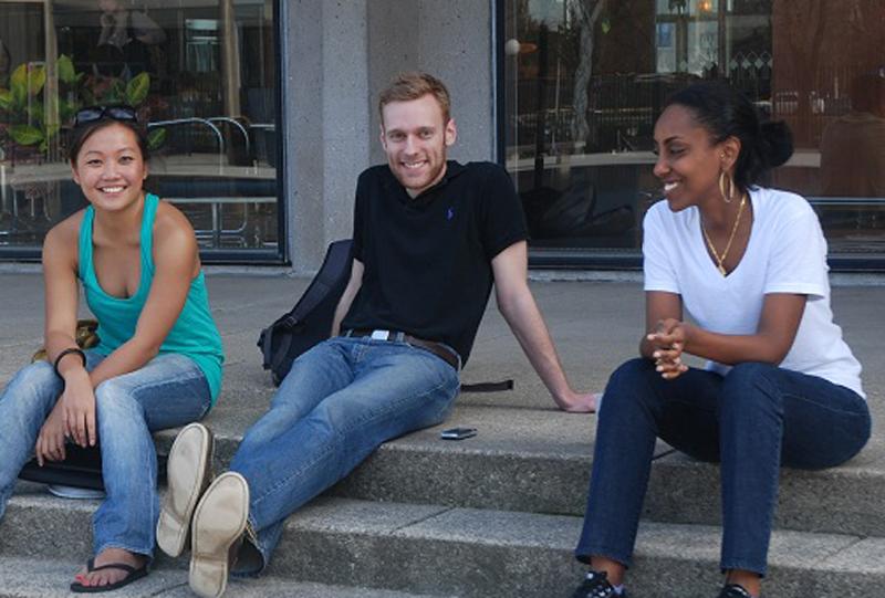 Students on the quad.