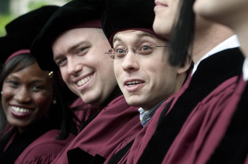 Students at commencement