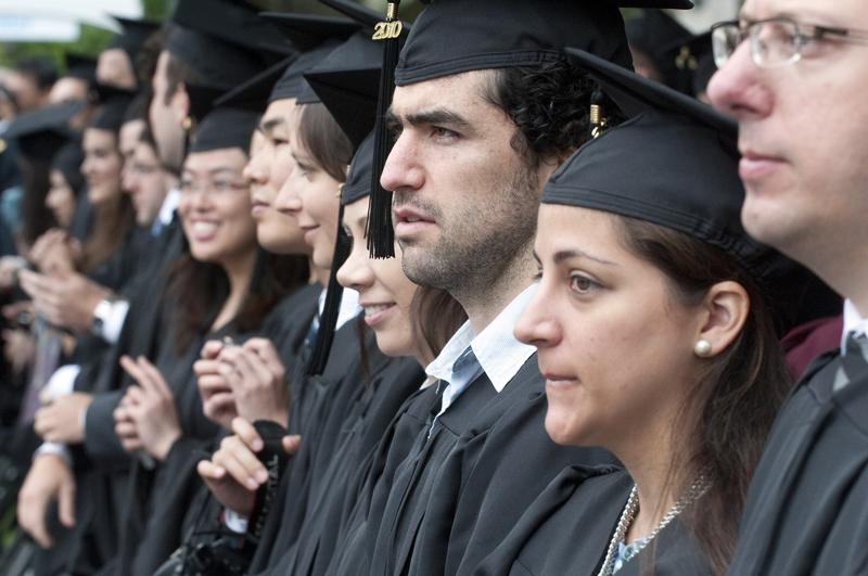 Students at commencement