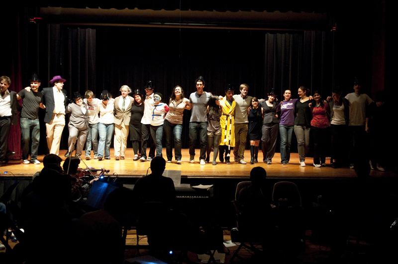 The entire cast takes a bow. The entire cast takes a bow.