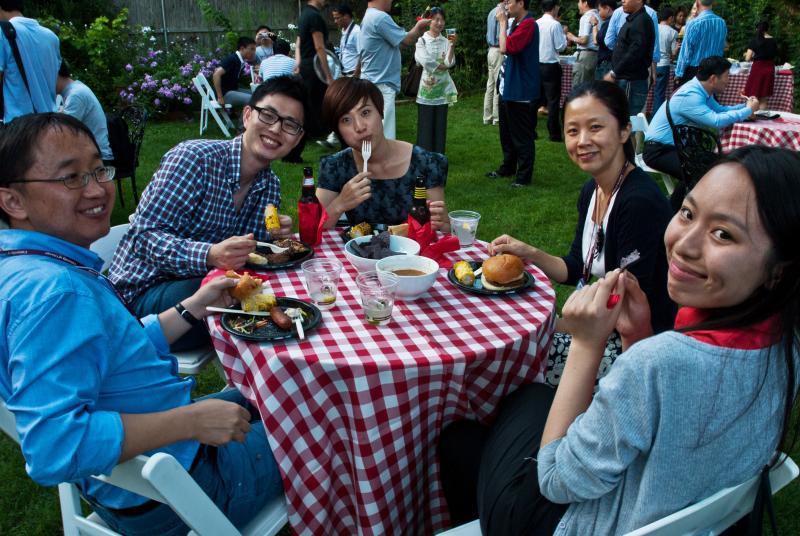 The program ended with a barbeque in Ben-Shahar's backyard. 