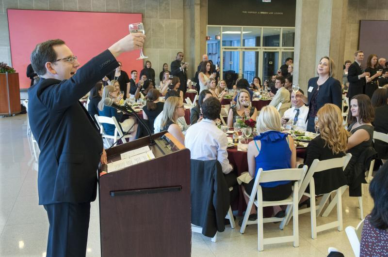 Dean Michael Schill toasts the class of 2013.