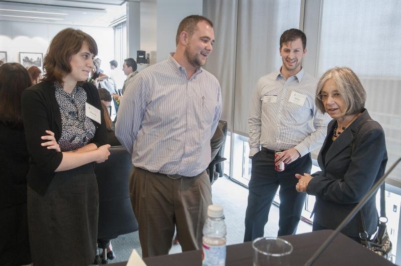 Students chat with Judge Diane Wood, new Chief Judge of the Seventh Circuit. 