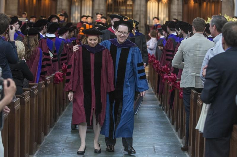 Dean of Students Amy Gardner and Schill exited Rockefeller together.