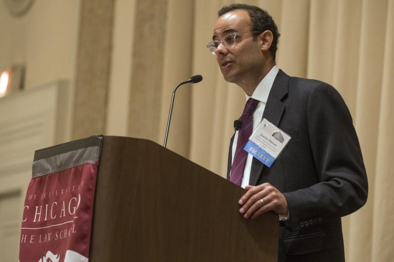 The weekend began with the annual Loop Luncheon downtown Friday afternoon. Justin Driver, the Harry N. Wyatt Professor of Law, gave a talk titled “The Southern Manifesto in Myth and Memory.”