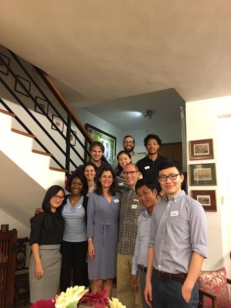 Marshall Horowitz, ’92, and Bonnie Hobbs host Law students, alumni, and friends, at their home.