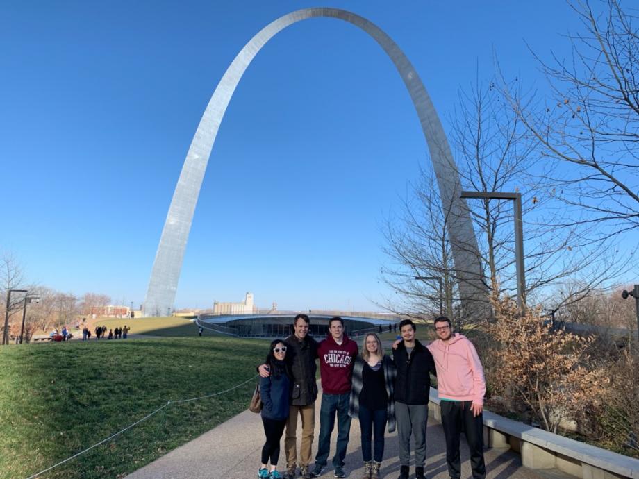Through the student-run organization Spring Break of Service, 46 students volunteered at different public interest law offices in the United States--20 to New Orleans, eight to St. Louis, eight to Nashville, and 10 to Knoxville, Tennessee. The St. Louis group (shown here) worked at Legal Services of Eastern Missouri, which helps low-income individuals in the St. Louis metropolitan area with a plethora of legal issues.