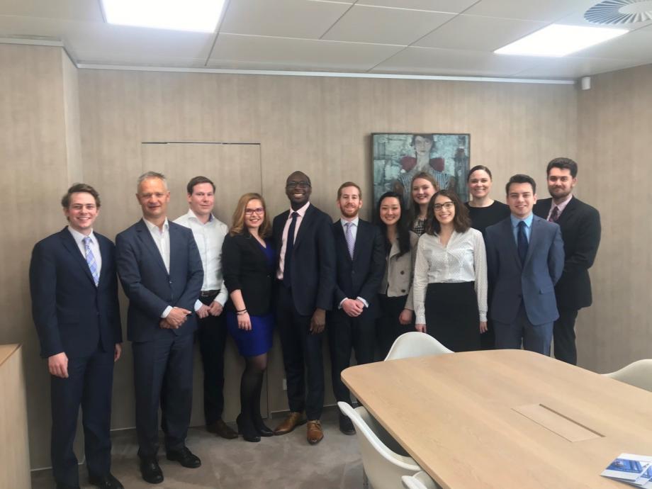 They also visited the law offices of Giese and Partners where they discussed Czech politics and investment and banking laws.