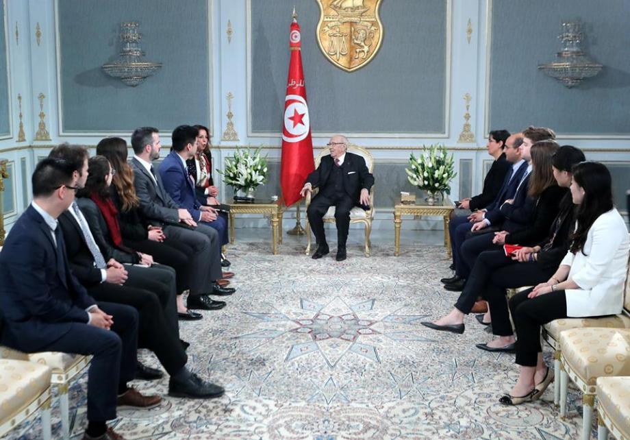 In Tunisia, they met with President Beji Caid Essebsi.