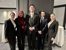 The five student members of the Jessup Team