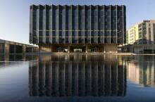 Law School Building with reflecting pool